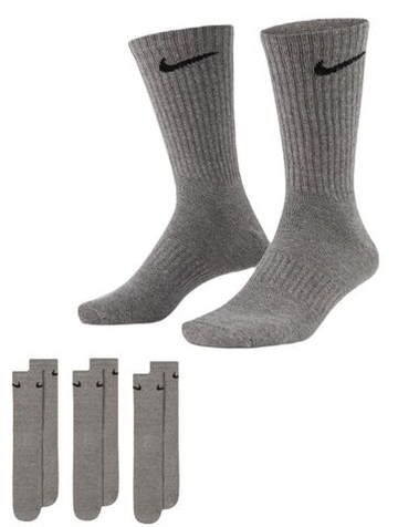 Теннисные носки Nike Everyday Cotton Cushioned Crew 3P - серый