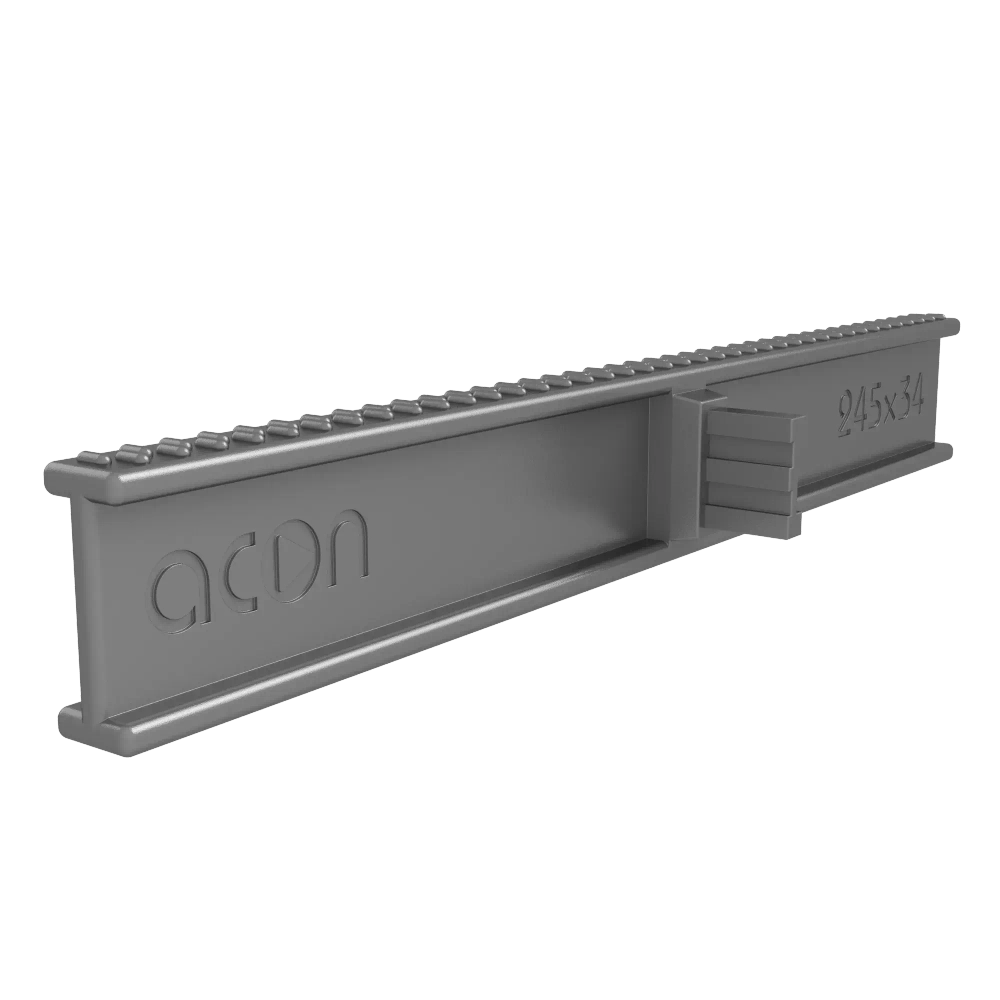 Переливная решетка ACON 245x34 мм цвет нержавеющая сталь