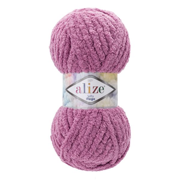 Пряжа Alize (Ализе) Softy Mega / уп.5 мот. по 100 г, 70м, 28 пыльная роза