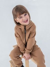Комбинезон с капюшоном и карманами "Песок" утепленный