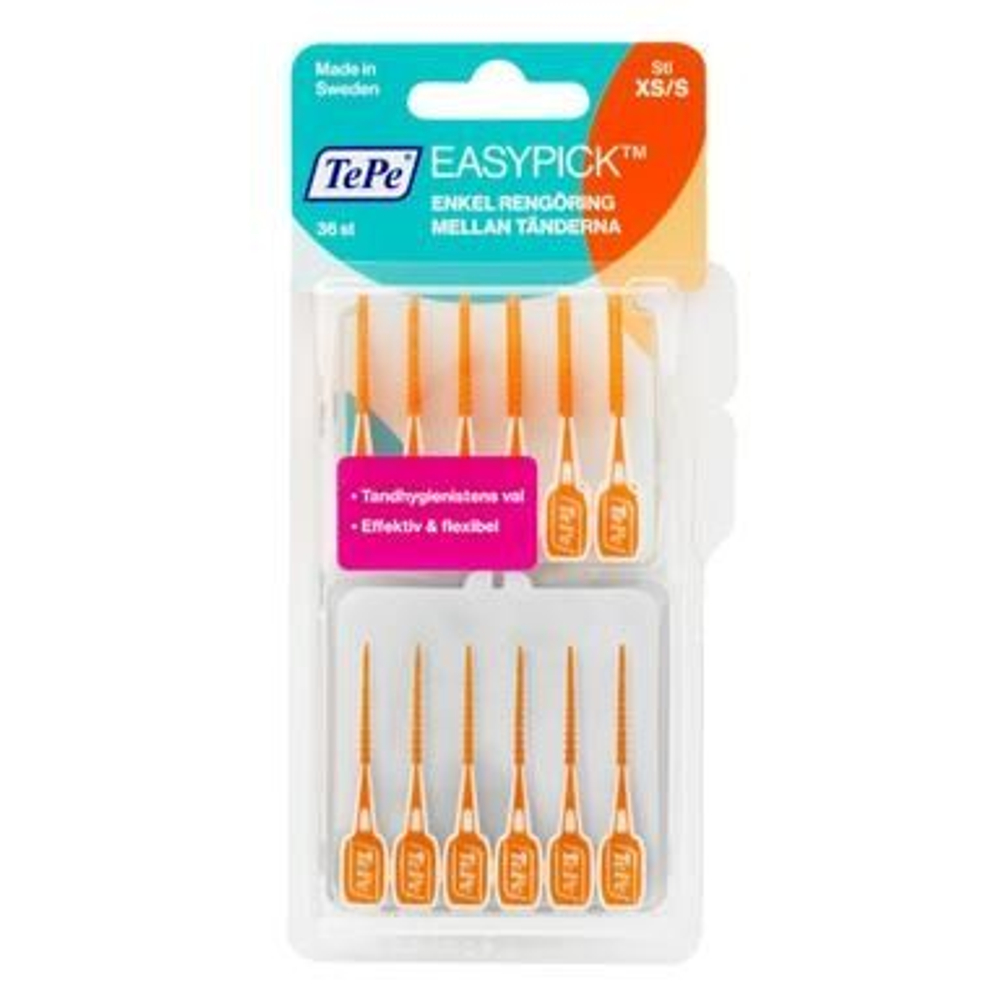TePe Межзубные ершики EasyPick XS/S 36 шт. оранжевые (Швеция)