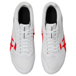 ASICS White Red Track And Field Shoes Unisex