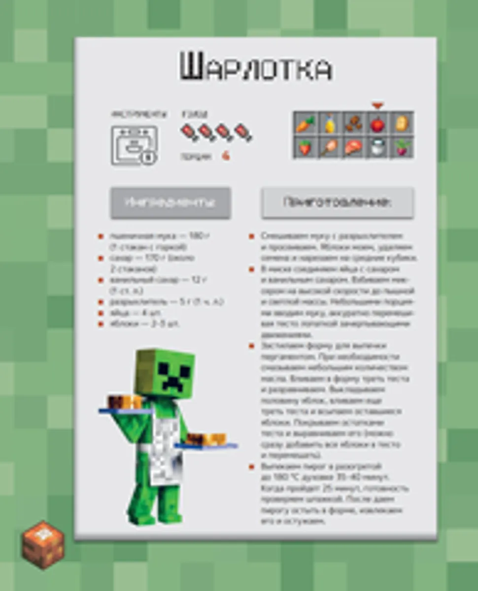 Крафтим еду! Рецепты по мотивам Minecraft