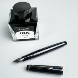 Ручка перьевая Sailor Lecoule All Black IP MF (11-0332-320) 5