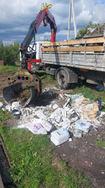 Вывоз 1м3 мусора с погрузкой манипулятором