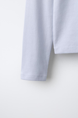 ZARA ФУТБОЛКА С МОДАЛОМ, НЕБЕСНО-ГОЛУБОЙ