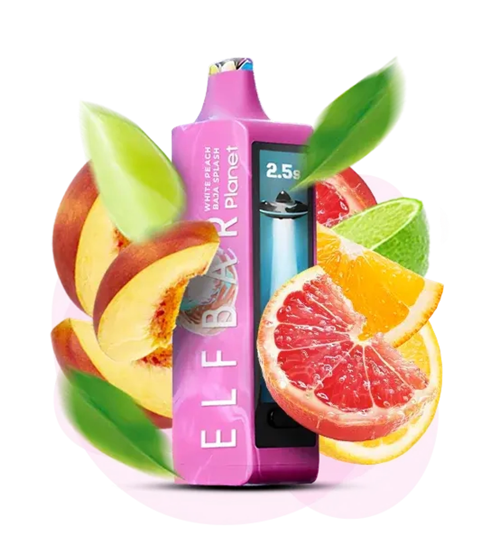 Elf Bar Planet 25000 - White Peach Baja Splash (5% nic)