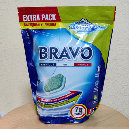 Таблетки для посудомоечных машин Bravo 78 шт