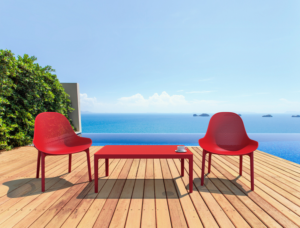 Столик пластиковый журнальный Siesta Contract Sky Lounge Table, красный