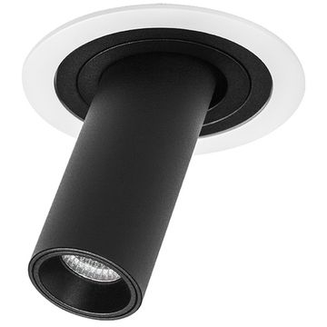 Комплект из светильника и рамки 10W 3000K i616272 белый/чёрный InteroBall Lightstar