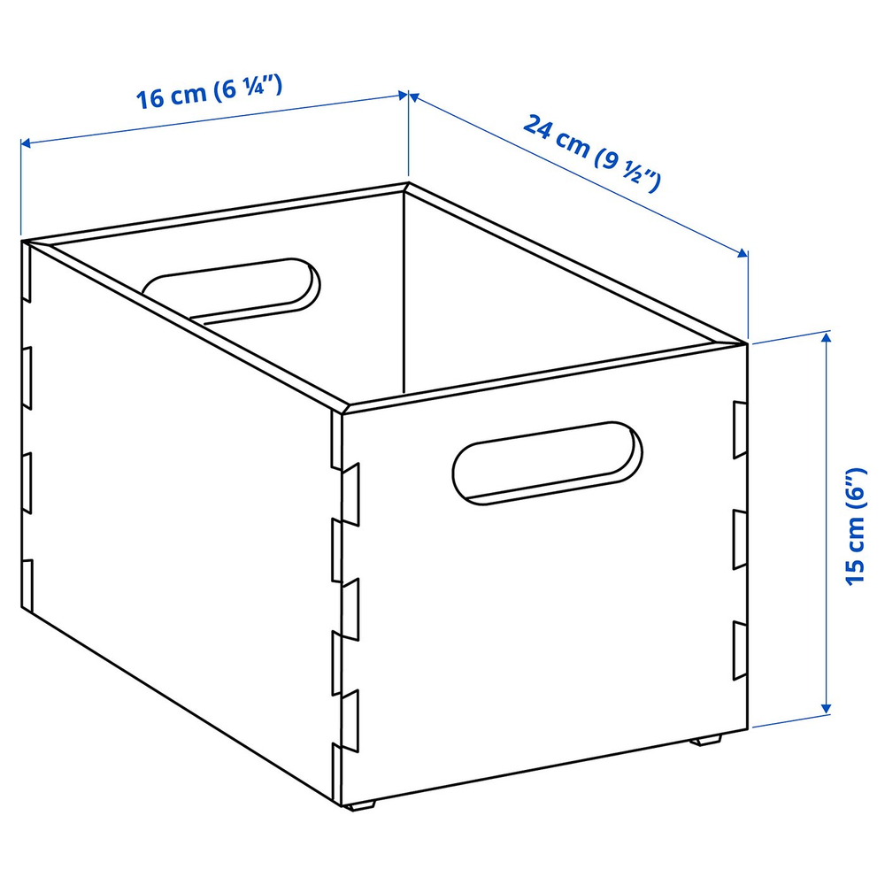 IKEA UPPDATERA  (ИКЕА УППДАТЕРА)  -  Контейнер - светлый бамбук 16х24х15 см