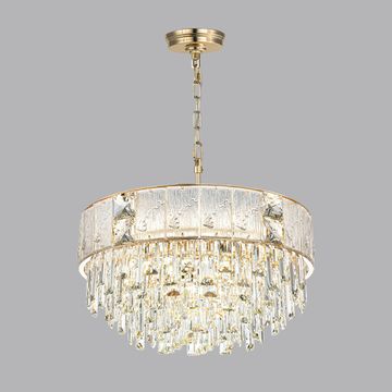 Подвесная хрустальная люстра 11*Е14 5070/11 золото Fiesta Odeon Light