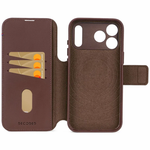Чехол Decoded с картхолдером Leather Detachable Wallet для iPhone 17 Pro шоколадный