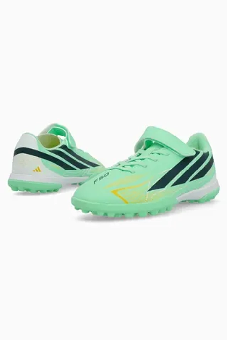 Сороконожки adidas F50 Hyperfast Club Hook-and-Loop TF Junior - бирюзовый