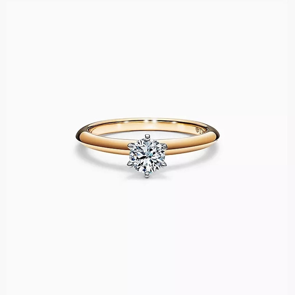 Кольцо из жёлтого золота с бриллиантом 0.22 карат💠Tiffany ✨exclusive✨ Единственное в наличии