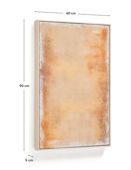 Абстрактная картина Selnar желтая 60 x 90 см