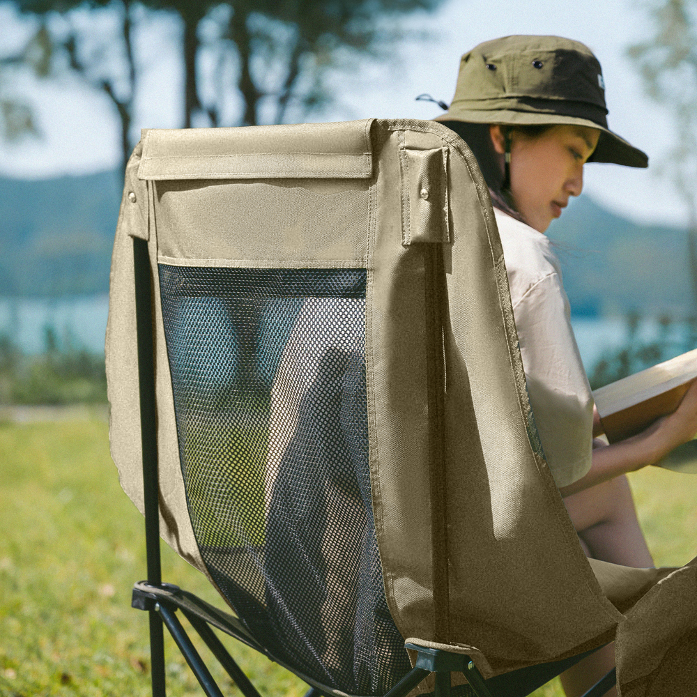 Кресло складное Naturehike Sea Star 002 с подставкой для ног, бежевое (CNK2550JJ019)