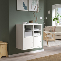 IKEA KALLAX  (ИКЕА КАЛЛАКС)  -  Вставка с 1 полкой - белый 33х33 см