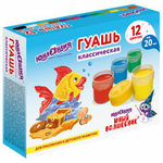 Гуашь 12цв. по 20мл. "Юный волшебник" (ЮНЛАНДИЯ) (Комплект 4шт.)