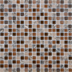 Мозаика из стекла и натурального камня LeeDo - Caramelle: Andorra 15x15x4