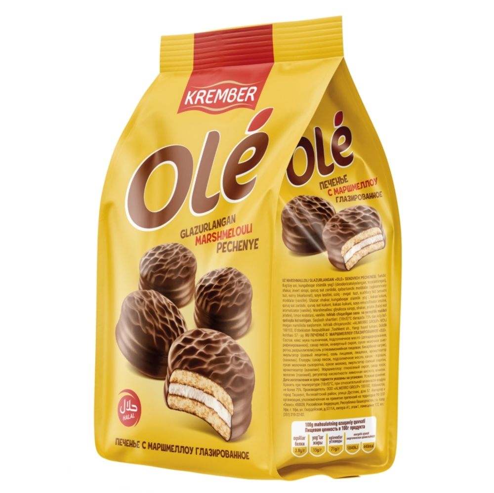 Печенье Крембер Ole глазир с маршмеллоу 182г