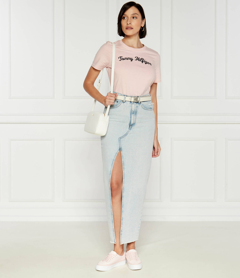 Футболка Tommy Hilfiger - пудро-розовый(WW0WW42589)