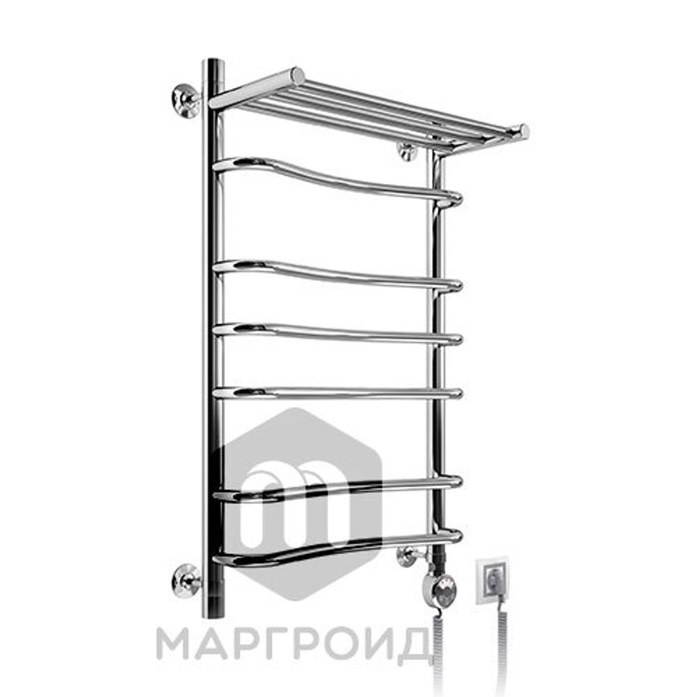 Эл.Полотенцесушитель "Сахара" Р60*60, С полкой ТЭН Левый