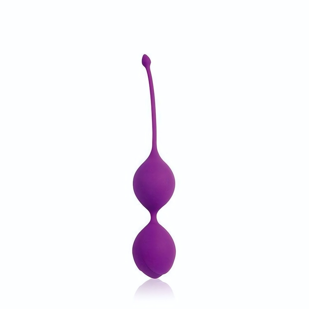 Фиолетовые двойные вагинальные шарики с хвостиком Cosmo (Цвет: фиолетовый)