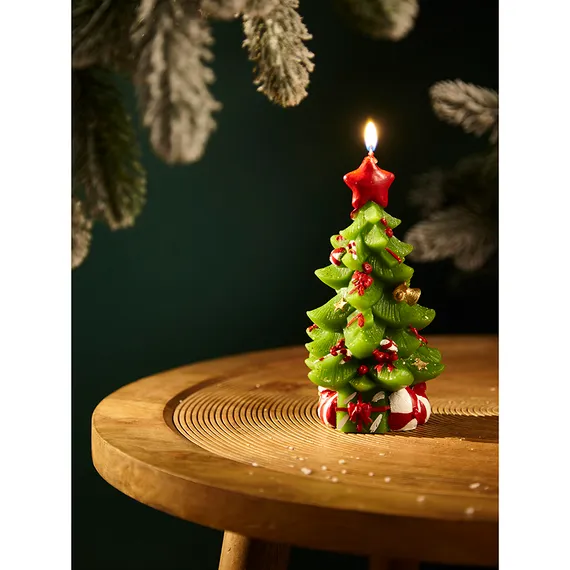 Свеча декоративная green miracle из коллекции new year essential, 18 см