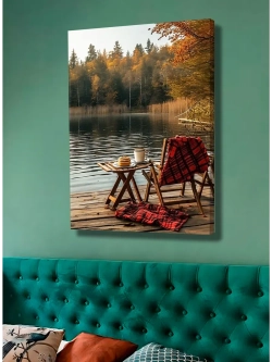 Картина "Завтрак у воды", интерьерная 30х40см 1шт.