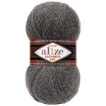 Пряжа Alize (Ализе) Lana Gold Fine / уп.5 мот. по 100 г, 390м, 182 средне-серый меланж A