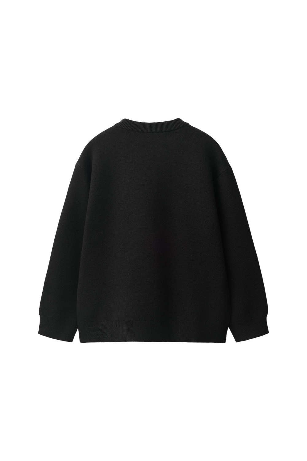 ZARA ОДНОТОННЫЙ СВИТЕР, ЧЕРНЫЙ