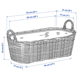 IKEA FLODBJÖRK  (ИКЕА ФЛОДБЙÖРК)  -  Ящик для цветов, внутренний/наружный, светло-серый-коричневый, 54x21 см