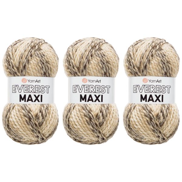 Пряжа YarnArt (ЯрнАрт) Everest Maxi / уп.3 мот. по 200 г, 134 м, 8022 меланж