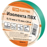 Изолента ПВХ TDM 15мм x 20м, зеленая