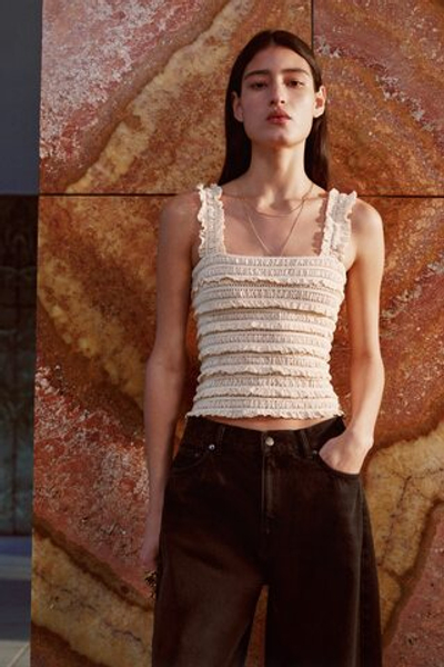 Кружевной топ без рукавов - H&M