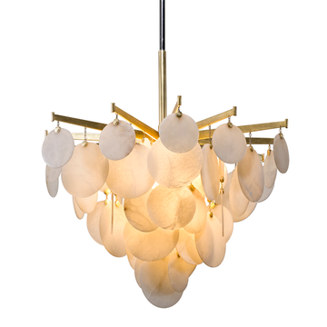 Corbett Serenity Chandelier, 86 cm, Gold Leaf