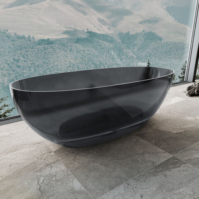 Ванна прозрачная Vincea VBT-6T01B, 1700*750*550, цвет черный,