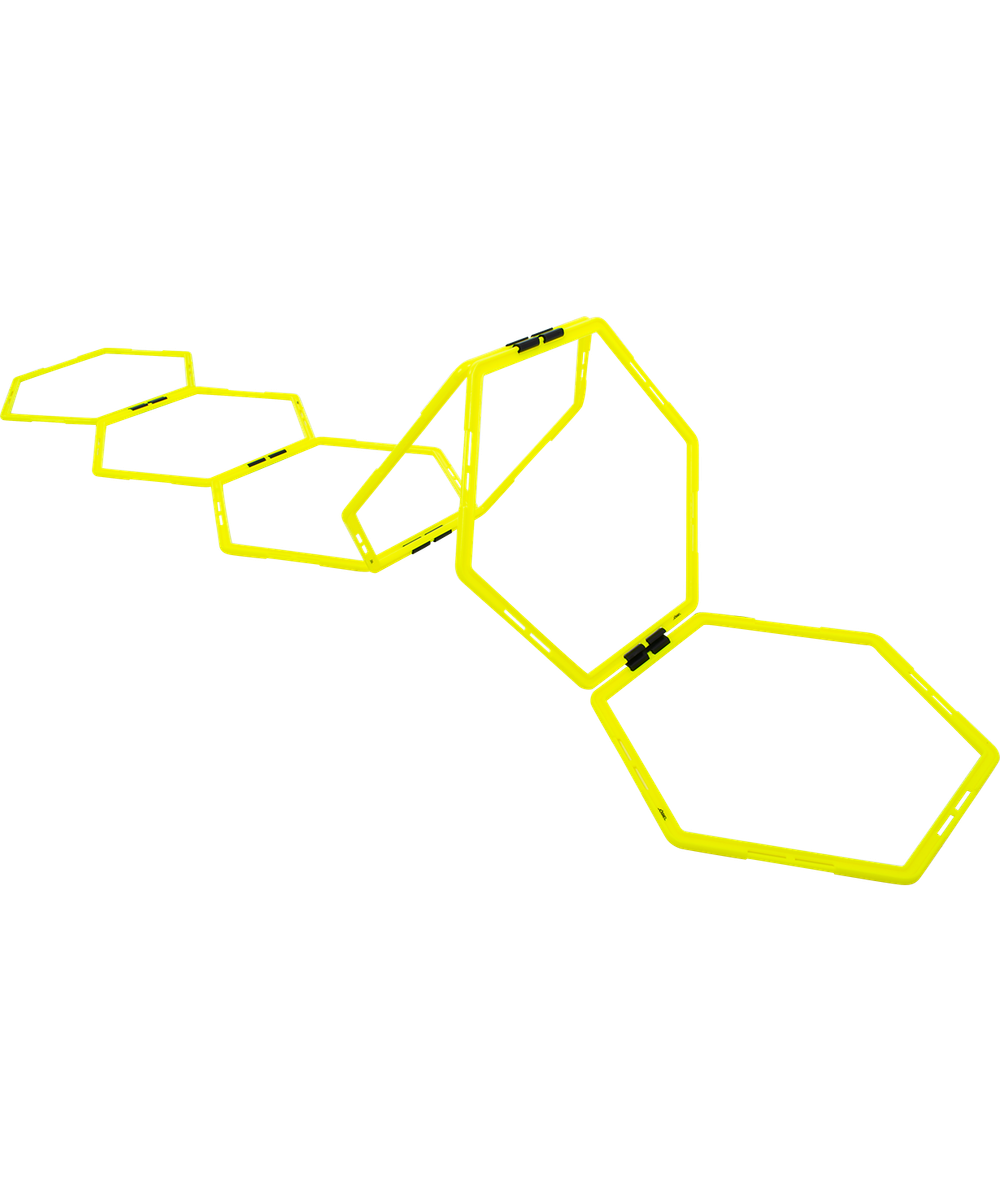 Набор шестиугольных напольных обручей Agility Hoops JA-216, 6 шт.