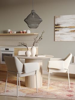 Стул Aline, шенилл, серо-бежевый/бежевый