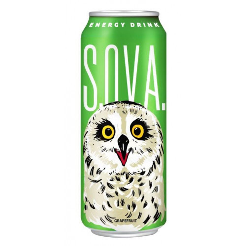 Энергетический напиток "S.O.V.A." грейпфрут 0,45л