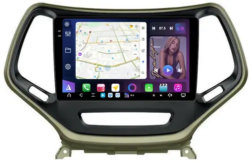 Магнитола для Jeep Cherokee 2014+ - FarCar S500-TS20 монитор 10.36" 2K QLED на Android 14, Быстрейшая, CarPlay, 4G SIM-слот