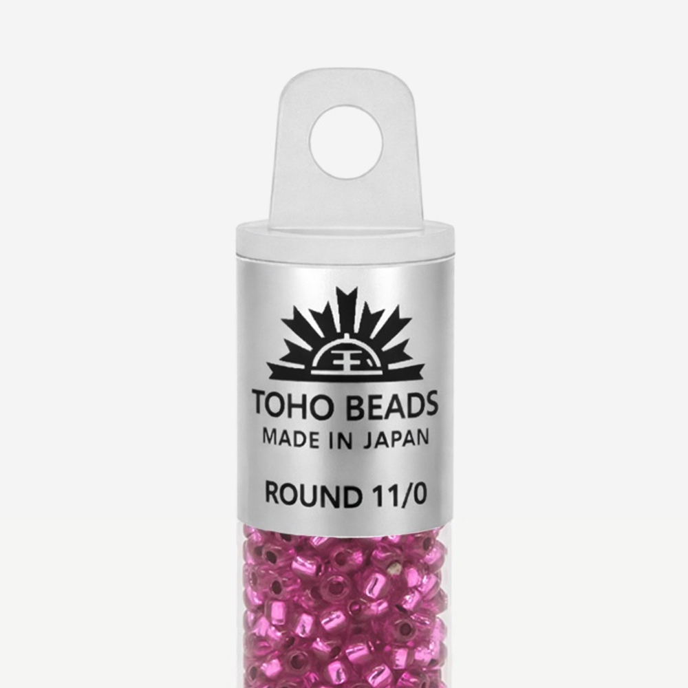 Японский бисер TOHO Round 11/0 (№2217), с внутренним серебрением, прозрачный глянцевый
