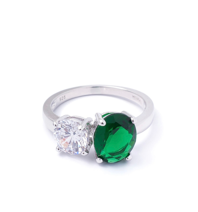 Кольцо Duo Green