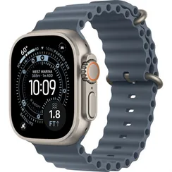 Умные часы Apple Watch Ultra 3 49 мм Natural Titanium Ocean Band Якорный Синий