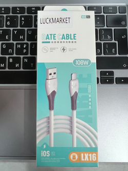 Кабель для iPhone Lightning-USB, силиконовый 1 метр, USB-iOS