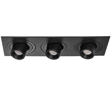 Комплект из светильников и рамки 3*LED 21W 3000K i537172 чёрный InteroBall Lightstar