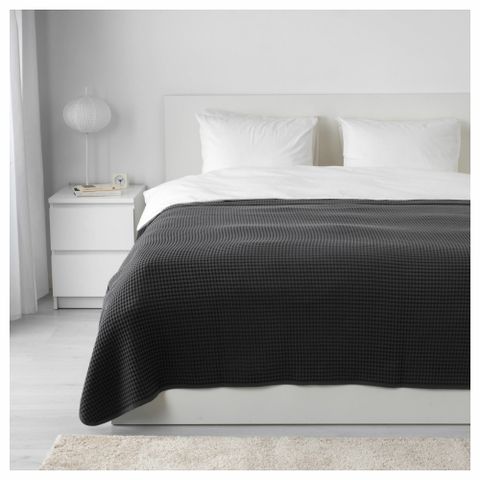 Покрывало IKEA VARELD (ВОРЕЛЬД), Темно-серый, 230x250 см