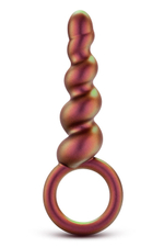 Коричневый анальный стимулятор Spiral Loop Copper Anal Plug - 13,3 см. (Цвет: коричневый)
