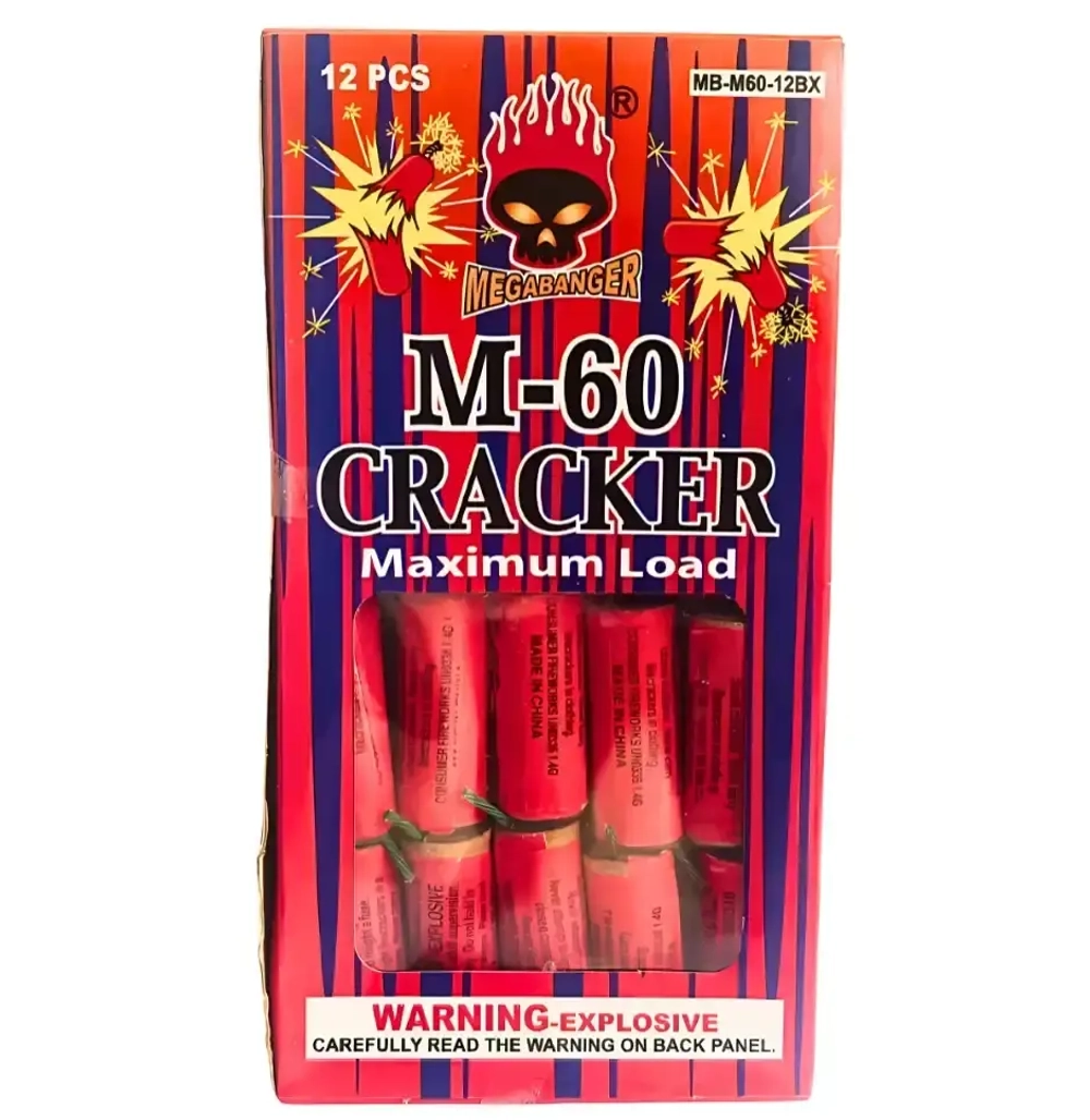 Купить петарды в Симферополе — M-60 (лимонка петарда) от HappyFireworks, упаковка 12 шт.